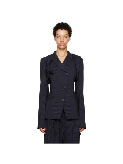 OTTOLINGER SSENSE Work Capsule – Navy Otto Fitted Harness Blazer