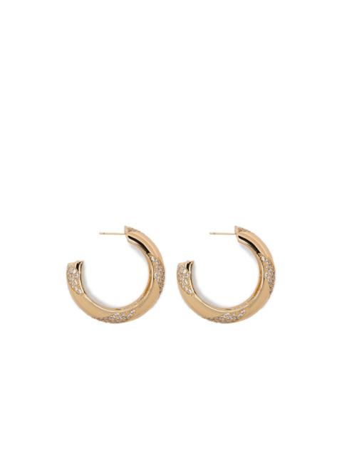self-portrait twisted pave earrings
