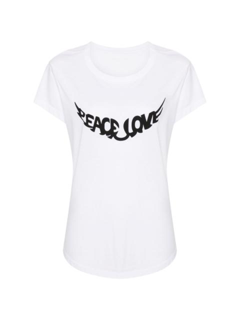 Zadig & Voltaire Walk Peace Love printed T-shirt