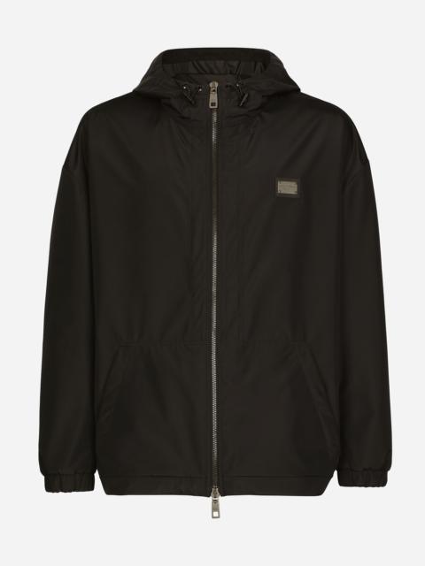 Dolce & Gabbana Nylon jacket with hood and branded tag