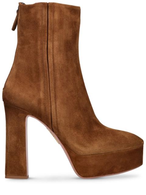 120mm Groove suede ankle boots