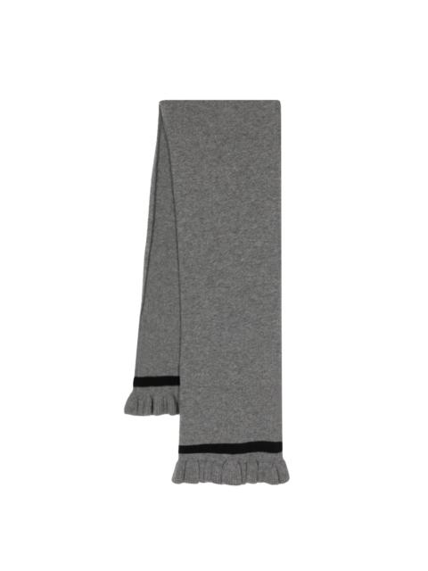 frilled-edge wool scarf