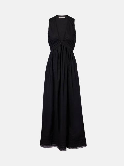 FAITHFULL Fiora lace-trimmed cotton maxi dress