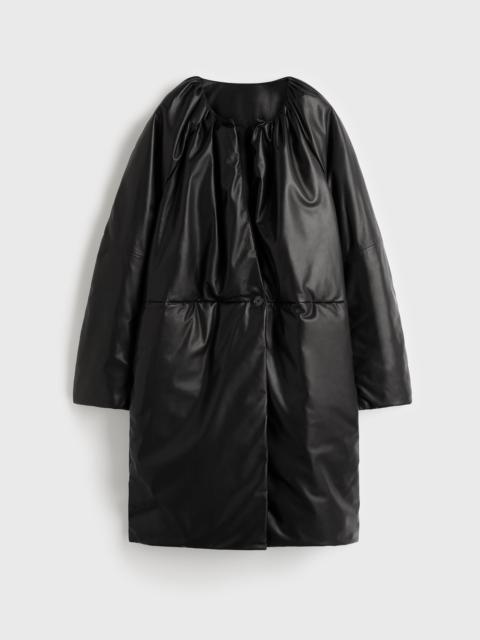 TOTEME Padded leather coat black