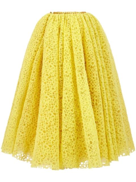 GIAMBATTISTA VALLI lace-embrioidered full skirt