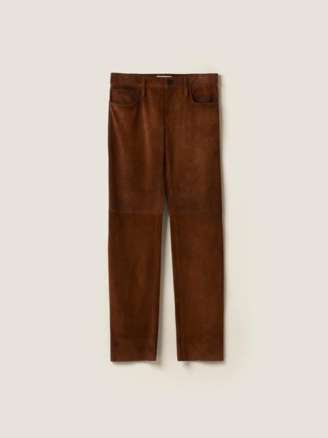 Suede pants