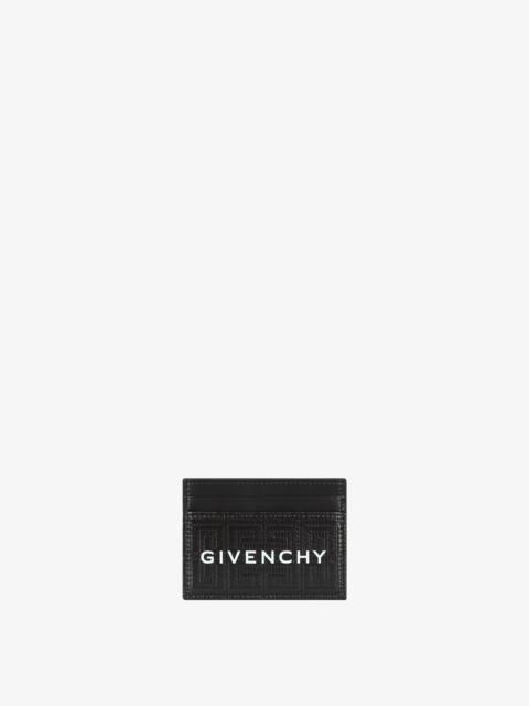Givenchy GIV CUT CARD HOLDER IN 4G COATED CANVAS AND LEATHER