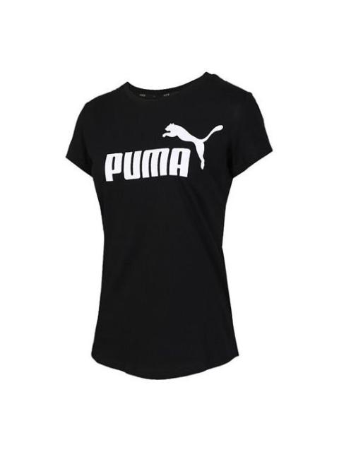 PUMA (WMNS) PUMA Sports Gym Printing Short Sleeve Black 581631-01