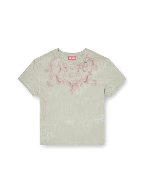 Diesel COTTON T-SHIRT WITH GRAPHIC PRINT