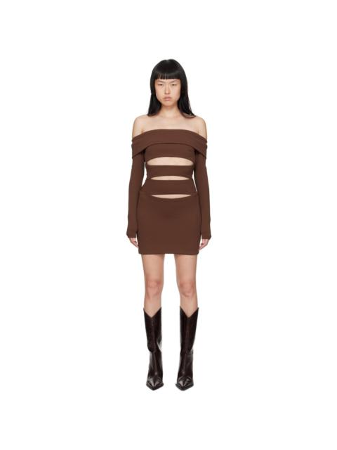 MISBHV Brown Elena Minidress