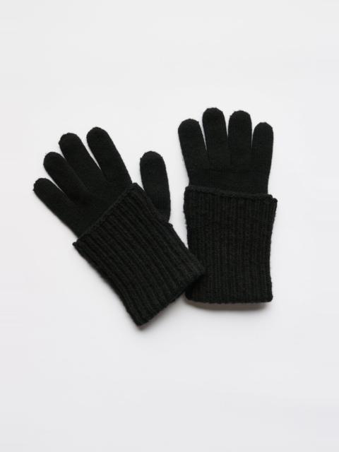 Our Legacy Fold Gloves Slub Twisted Black Wool