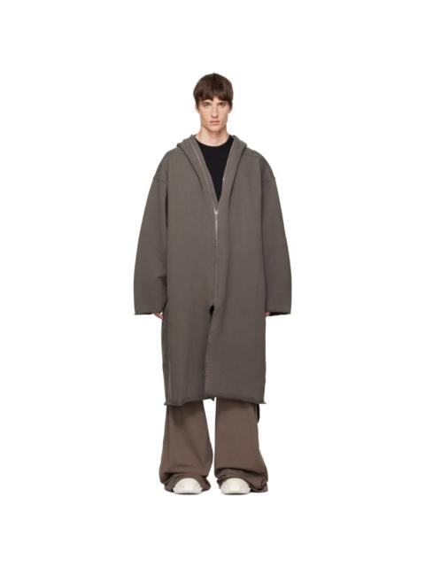 Rick Owens DRKSHDW Taupe Tower Wide Mac Coat