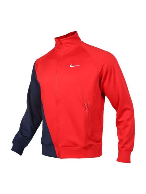 Nike Casual Sports Knit Cardigan Stand Collar Jacket Large Red BV5288-657