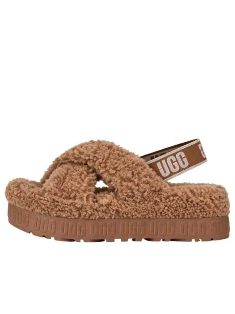 UGG (WMNS) UGG Oh Fluffita Cross Strap Sandals 'Chestnut' 1191135-CHE