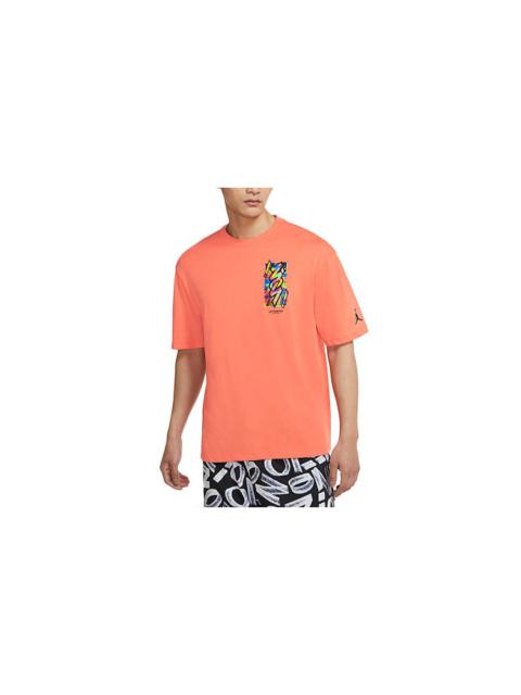 Nike 남자의 J ZION DF SS 티 TURF 오렌지 DH0593-842로 나이프