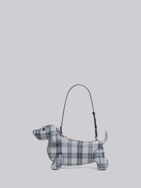 Thom Browne Tartan Pebble Grain Hector Baguette Shoulder Bag