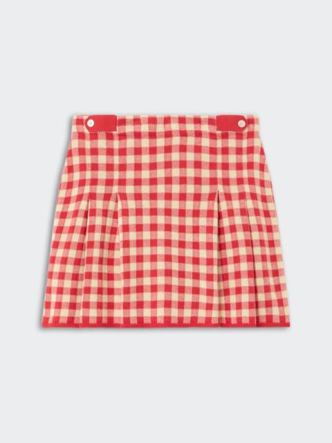 GUEST IN RESIDENCE Gingham Pleated Skirt