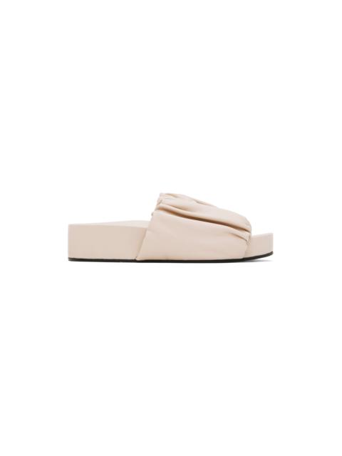 Jil Sander Pink Oversized Ruched Sandals