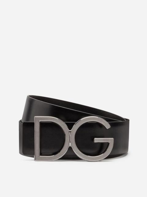Dolce & Gabbana Calfskin belt with DG logo