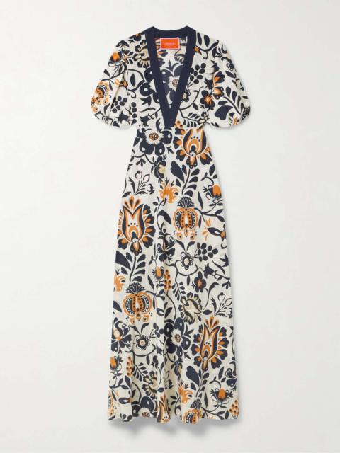 La DoubleJ Marlene printed silk-crepe maxi dress Multi