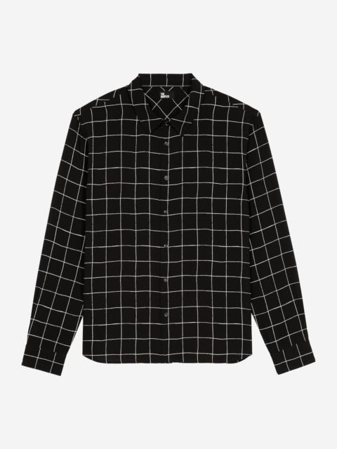 The Kooples BLACK PLAID SHIRT