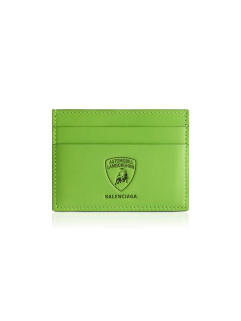 BALENCIAGA x Lamborghini Leather Card Holder green