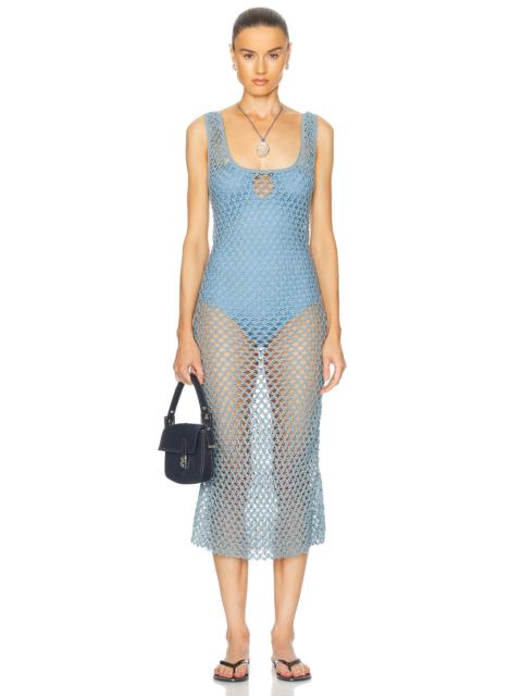 ESCVDO Illapa Crochet Midi Dress