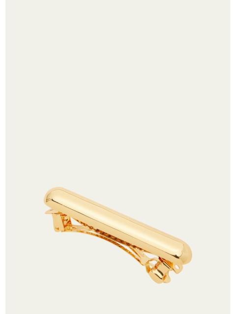 LELET NY Glossy Bar Brass Barrette