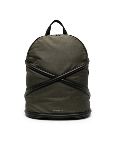 Alexander McQueen crossover-straps logo-print backpack