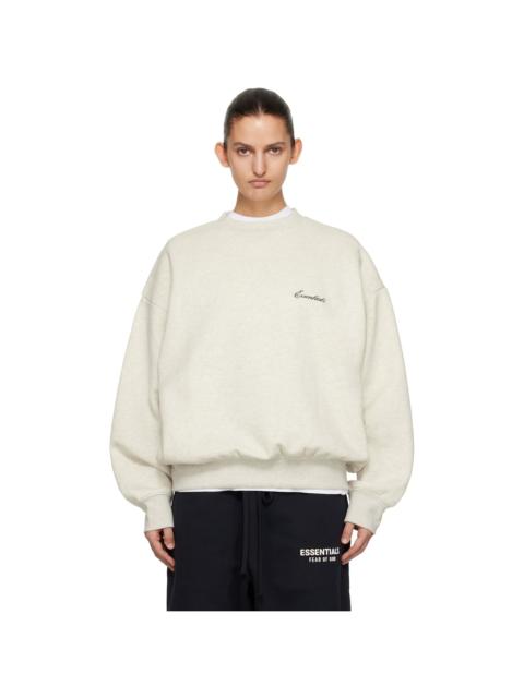 ESSENTIALS Off-White Classic Crewneck Sweatshirt