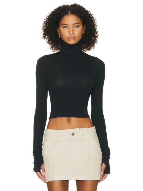 HELSA Long Sleeve Turtleneck in 2nd Skin Jersey