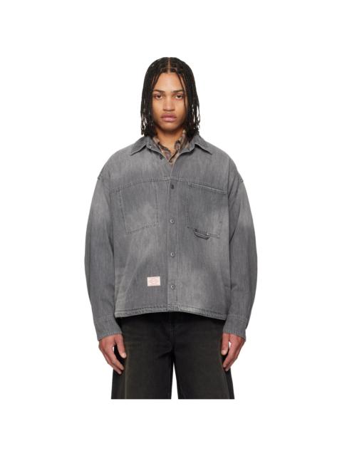 Wooyoungmi Black Lightweight Denim Shirt