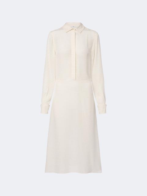FENDI Chevron jacquard silk midi dress