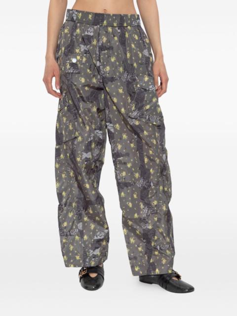 GANNI floral-print cargo trousers