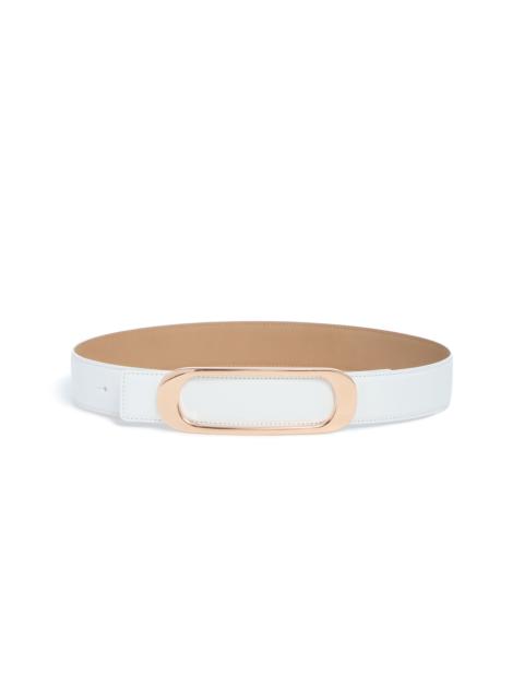 GABRIELA HEARST Medium Timon Reversible Belt in Ivory & Nude Leather