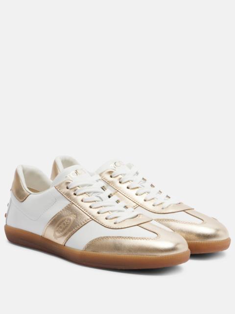 Tod's Metallic leather sneakers