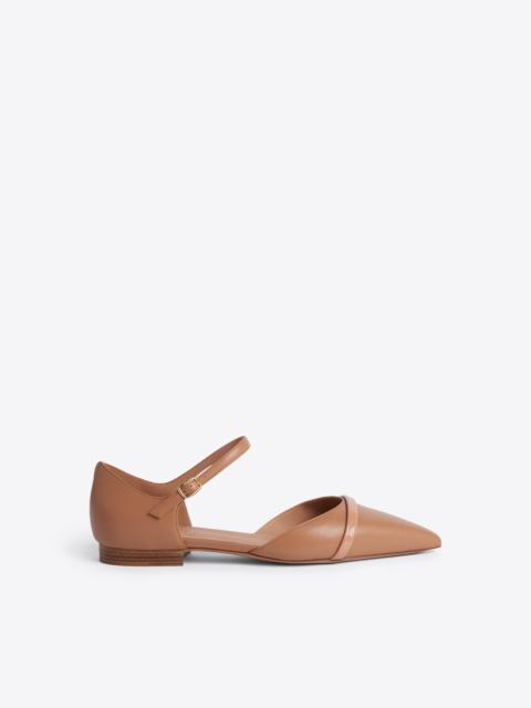 MALONE SOULIERS Ulla Blush Leather Flat Pumps