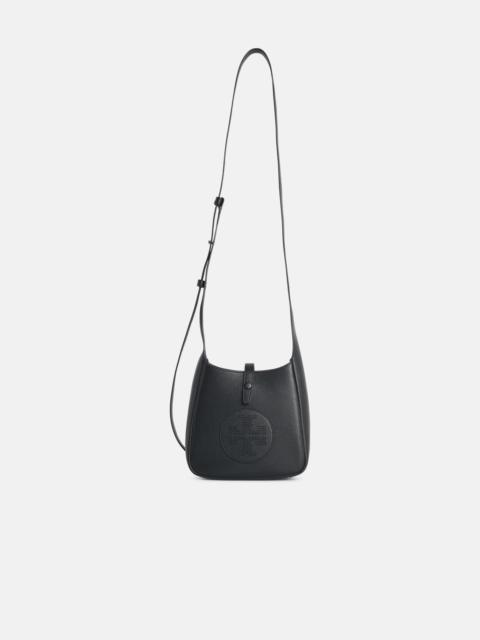 TORY BURCH MEDIUM 'MILLER SWING' BLACK LEATHER CROSSBODY BAG