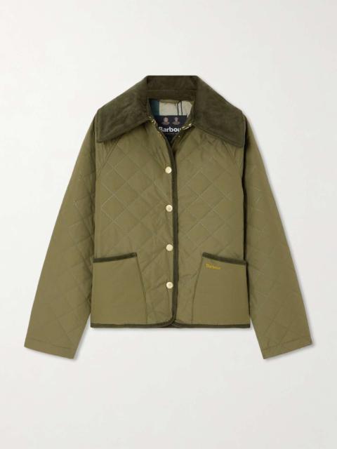 Gosford cotton-blend corduroy-trimmed padded quilted shell jacket