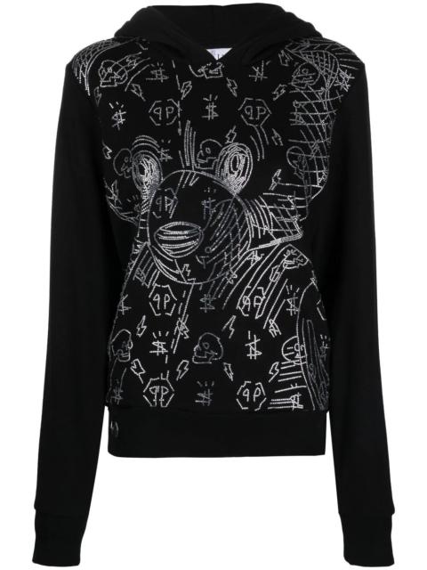 PHILIPP PLEIN Teddy-Bear sequin-embellishment hoodie