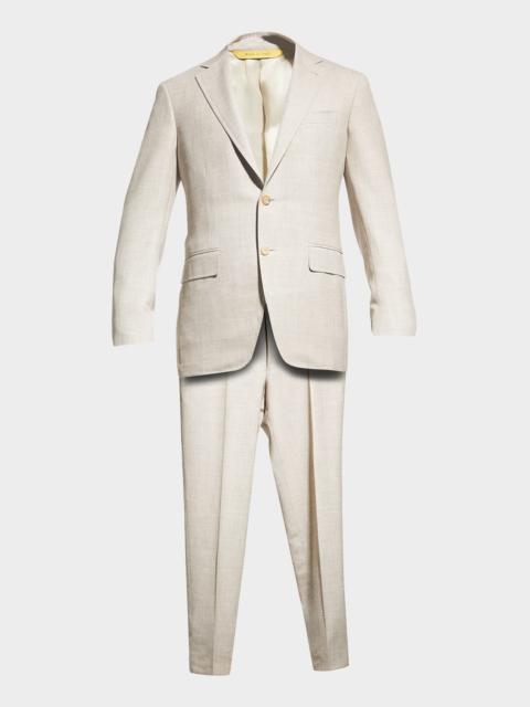 Canali Men's Solid Linen-Blend Suit