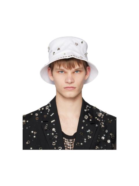 FENG CHEN WANG White Decorated Bucket Hat