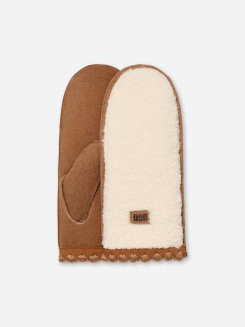 UGG ® Women's ®fluff Scalloped Mitten Leather/Fleece in Nimbus