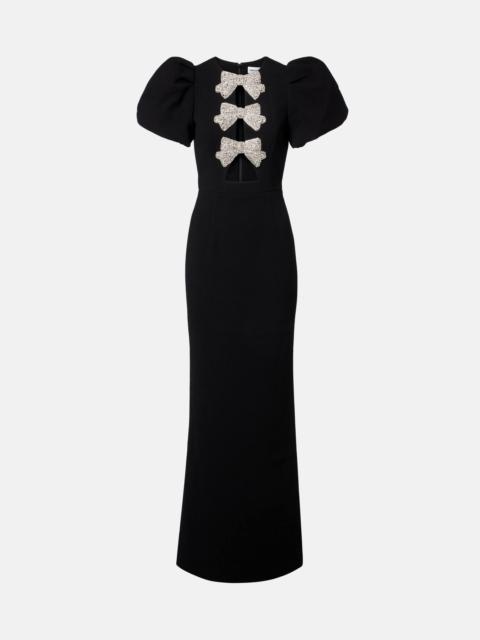 REBECCA VALLANCE Violetta bow-detail gown