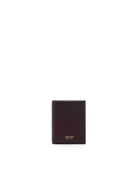 TOM FORD GRAIN LEATHER FOLDING CARDHOLDER