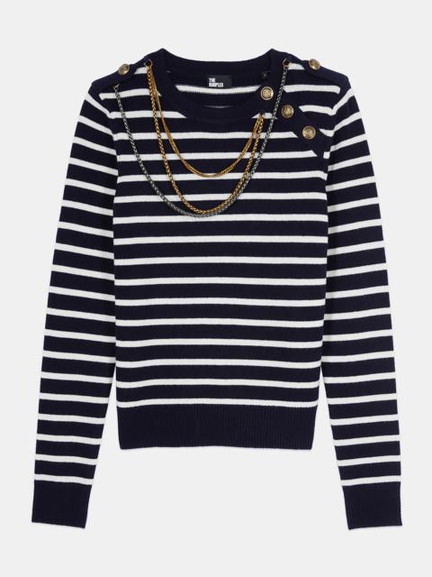 The Kooples STRIPED WOOL SWEATER