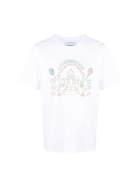CASABLANCA Rainbow Crayon organic-cotton T-shirt