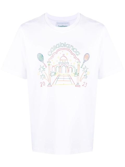 Rainbow Crayon organic-cotton T-shirt