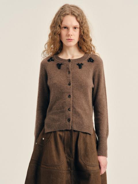 Simone Rocha Embellished Relaxed Cashmere Cardigan