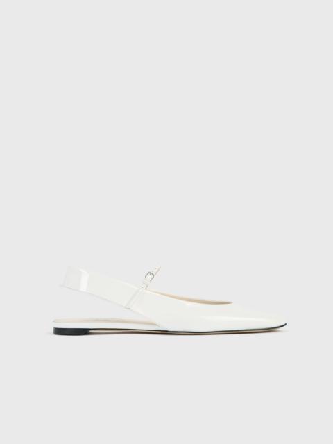 TOTEME Slingback patent mary janes off-white
